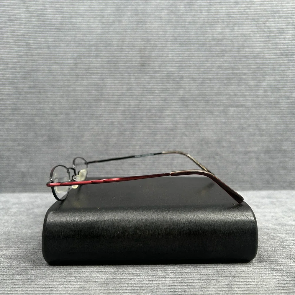 Calliope Collection Electra Ruby Oval Y2k Eyeglass Frames Burgundy Black